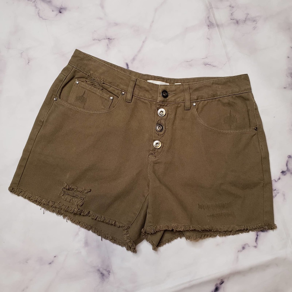 A LOVES A distressed fringe shorts 27